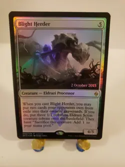 1x Blight Herder Prerelease Foil Promo MTG Magic TCG Battle for Zendikar NM - Image 1