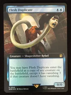 1x MTG Flesh Duplicate (Extended Art, Foil) - Doctor Who (WHO) #359 - Magic - Image 1