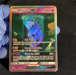 Pokemon Mewtwo GX 78/73 Shining Legends Full Art Holo Shiny Rare Card - Image 2