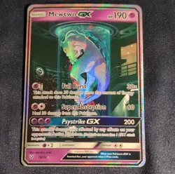 Pokemon Mewtwo GX 78/73 Shining Legends Full Art Holo Shiny Rare Card - Image 5