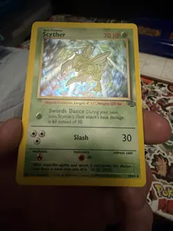 Pokemon TCG Scyther Holo Rare Card 17/130 WOTC Base Set 2 - Image 2