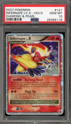 Pokemon Infernape Lv.X Diamond & Pearl Holo Ultra Rare #121 PSA 10 Gem Mint - Image 1