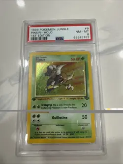 1999 Pokemon Jungle 1st First Edition Pinsir Holo 9/64 PSA 8 NM-MT - Image 1