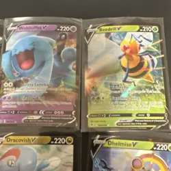 Pokemon Sword & Shield V Holo Card Lot (12) Boltund Drampa Wobbuffet - Image 4