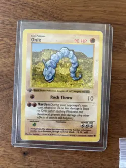 💥 ONIX 1st Edition Shadowless Base Set 1999 Pokemon TCG Non Holo # 56/102 - Image 1