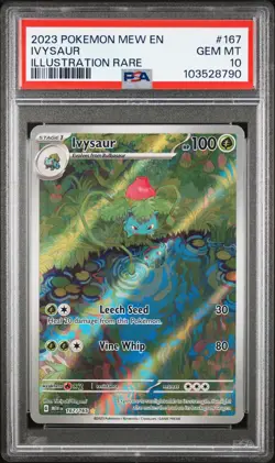 2023 POKEMON MEW EN-151 ILLUSTRATION RARE #167 IVYSAUR PSA 10 - Image 1