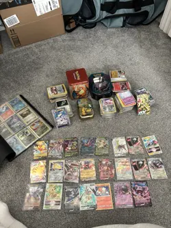 Pokemon Collection With Tins, V, Vstar, Vmax, X-Y Era Holos, Cans, Binder, Bulk - Image 1