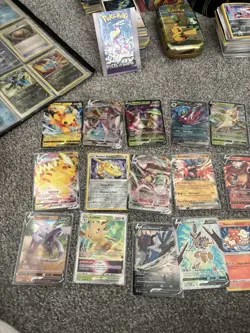 Pokemon Collection With Tins, V, Vstar, Vmax, X-Y Era Holos, Cans, Binder, Bulk - Image 2
