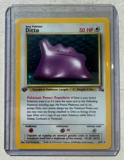 Pokemon TCG Ditto Fossil 3 Holo 1st Edition Holo Rare Potential PSA 9 - Image 1