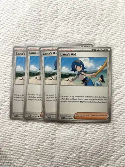 4x Lana's Aid 155/167 Pokemon TCG Twilight Masquerade NM - Image 1