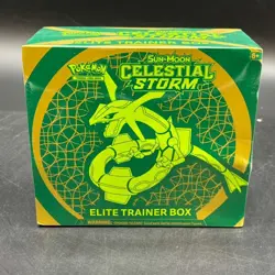 Pokemon TCG Celestial Storm Rayquaza Elite Trainer Box Sealed w/ Acrylic Case - Image 1