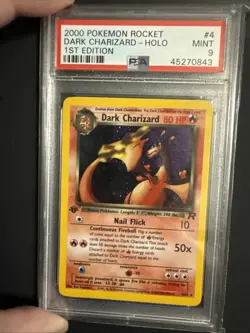 2000 Pokemon Dark Charizard 1st Edition PSA 9 MINT HOLO 4/82 Team Rocket - Image 1