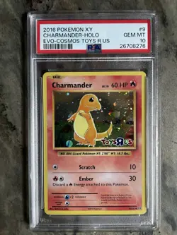 2016 Pokemon Charmander Toys R Us XY Evolutions Holo Promo #9 PSA 10 Gem Mint 💎 - Image 1