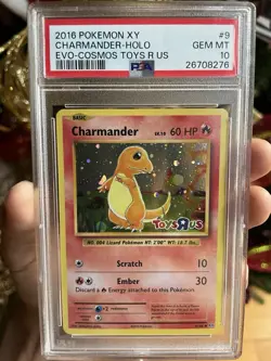 2016 Pokemon Charmander Toys R Us XY Evolutions Holo Promo #9 PSA 10 Gem Mint 💎 - Image 3