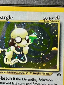 Perfect Swirl! First Edition SMEARGLE Holo Neo Discovery #11 PSA 8 Pokemon Card - Image 1