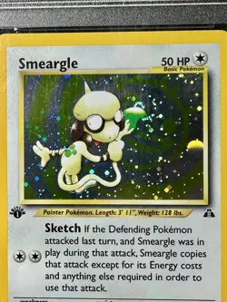 Perfect Swirl! First Edition SMEARGLE Holo Neo Discovery #11 PSA 8 Pokemon Card - Image 3
