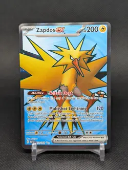 Zapdos EX 192/165 Full Art Ultra Rare Holo Pokemon TCG Scarlet & Violet 151 - Image 1