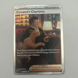 Pokemon Giovanni's Charisma 204/165 NM Sv: Scarlet & Violet 151 Holo - Image 1