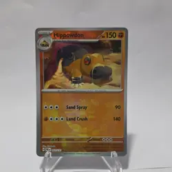 Pokemon Hippowdon 053/131 Sv: Prismatic Evolutions Master Ball Reverse Holo - Image 1