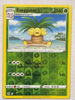 Exeggutor 002/172 Uncommon Brilliant Stars Pokemon Reverse Holo Near Mint - Image 1