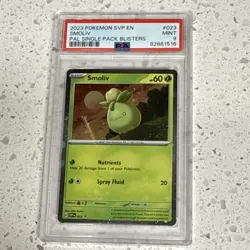 Pokemon TCG Smoliv Promo PSA 9 SVP023 Scarlet Violet Holo English - Image 1