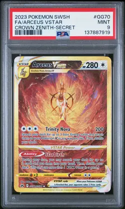 2023 POKEMON SWORD & SHIELD CROWN ZENITH SECRET FULL ART/ARCEUS VSTAR PSA 9 - Image 1