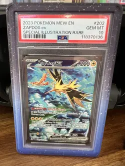 2023 Pokemon 151 Zapdos EX Special Illustration Rare #202 PSA Gem Mint 10 - Image 1
