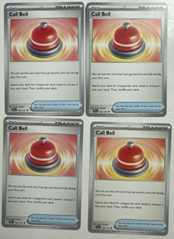 Pokemon TCG - Call Bell 165/191 - Surging Sparks - NM - Playset 4x - Image 1