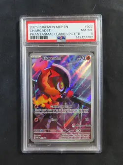 2025 Pokemon EN Black Star Promo #22 Charcadet Phantasmal Flames PC ETB PSA 8 🔥 - Image 2