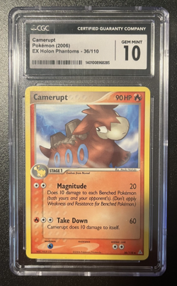 2006 Pokemon TCG Holon Phantoms Camerupt 36/110 CGC 10 Gem Mint - RARE! - Image 1