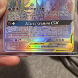 Pokemon Arceus & Dialga & Palkia GX TAG TEAM Rainbow Rare Full Art Holo 258/236 - Image 3