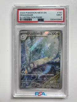 PSA 9 Dragonair 181 English Pokemon 151 2023 Illustration Rare - Image 1