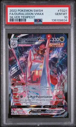Fa/Duraludon Vmax Pokemon Sword & Shield Silver Tempest TG21 NM PSA 10 - Image 1
