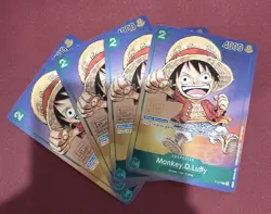 One Piece Monkey D. Luffy P-037 1st Anniversary Stamp X4 - Image 1
