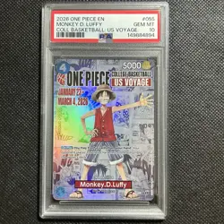 2026 ONE PIECE PROMOS COLLEGE BASKETBALL : US VOYAGE MONKEY D. LUFFY PSA 10 - Image 1