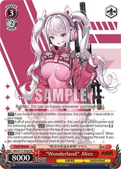 Nikke Weiss Schwarz "Wonderland" Alice NIK/S117-E060 RR Double Rare - Image 1