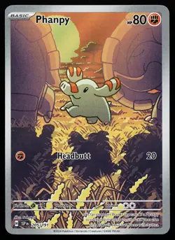 Phanpy 205/191 Holo Illustration Rare Surging Sparks Pokemon Card - Image 1