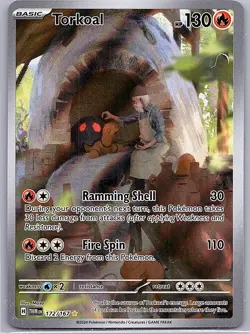 Pokemon TCG Torkoal Scarlet & Violet Twilight Masquerade Holo Card 172/167 - Image 1