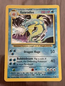 Pokemon Mewtwo and Gyarados TCG Base Set 2 Holo Rare Card 10/130 - Image 3