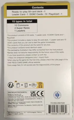 One Piece Card Game Yamato Starter Deck ST-09 - Image 2