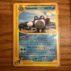Poliwrath 60/165 Pokemon Card Expedition Rare HP non Holo Rare - Image 1