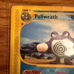 Poliwrath 60/165 Pokemon Card Expedition Rare HP non Holo Rare - Image 3