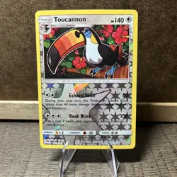 Pokemon Card Toucannon Sun & Moon Reverse Holo Rare 108/149 Near Mint - Image 1