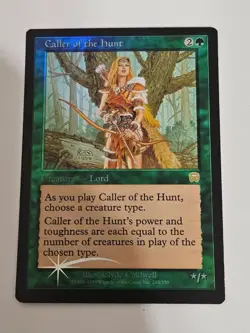 MTG Magic the Gathering Caller of the Hunt (233/350) Mercadian Masques LP FOIL - Image 1