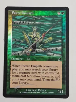 MTG Magic the Gathering FIERCE EMPATH #119/143 Scourge Green Foil Common 2003 NM - Image 1
