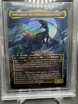 MTG Indoraptor, the Perfect Hybrid EMBOSSED R 9.5 BGS GEM MINT - Image 2