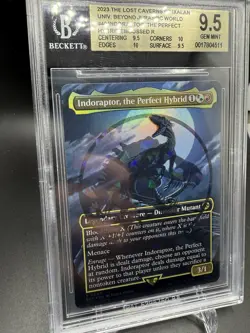 MTG Indoraptor, the Perfect Hybrid EMBOSSED R 9.5 BGS GEM MINT - Image 4
