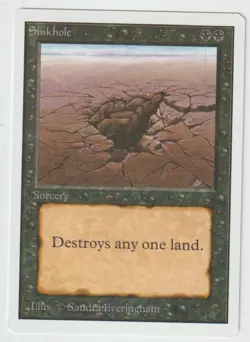 MAGIC THE GATHERING SINKHOLE UNLIMITED EDITION Regular MTG MINT/NEAR MINT - Image 1