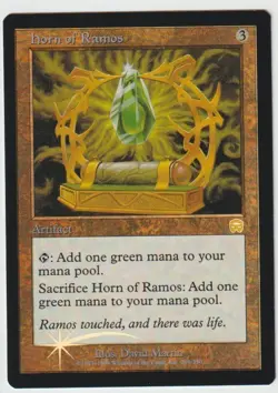 MAGIC THE GATHERING HORN OF RAMOS MERCADIAN MASQUES EDITION MINT/NEAR MINT FOIL - Image 1