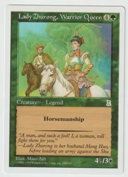 MAGIC THE GATHERING LADY ZHURONG,WARRIOR QUEEN 3 KINGDOMS EDITION MINT/NEAR MINT - Image 1